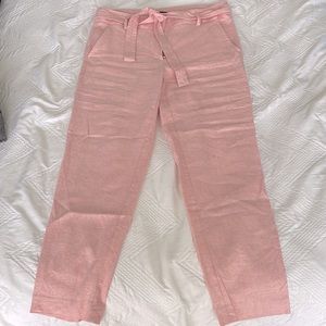 Loft Linen Pants with Tie